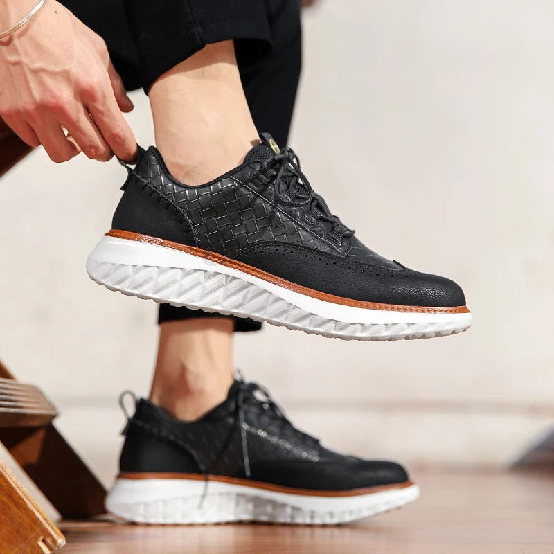 Axton Brogue Leather Sneakers