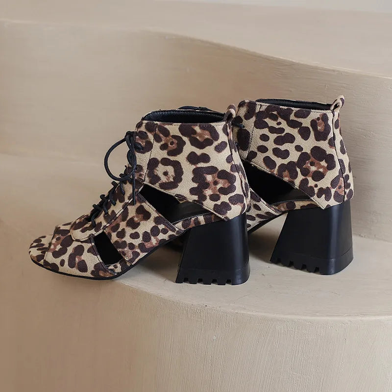 Marlowe Denim Gladiator Heels
