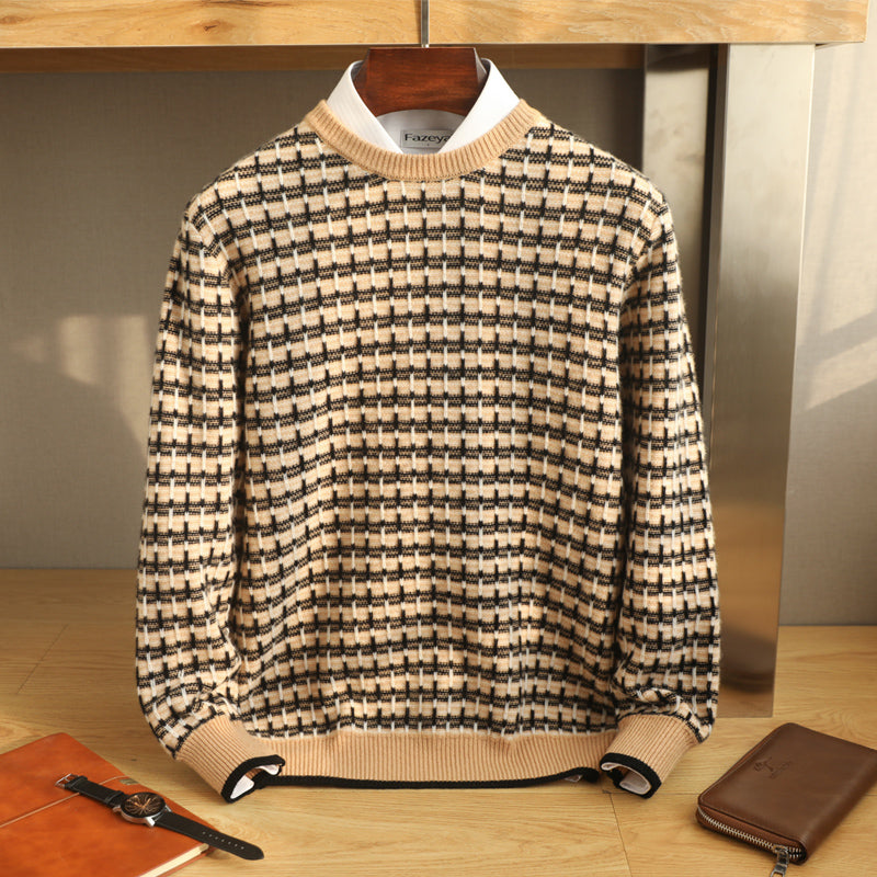 JACQUARD PURE WOOL SWEATER