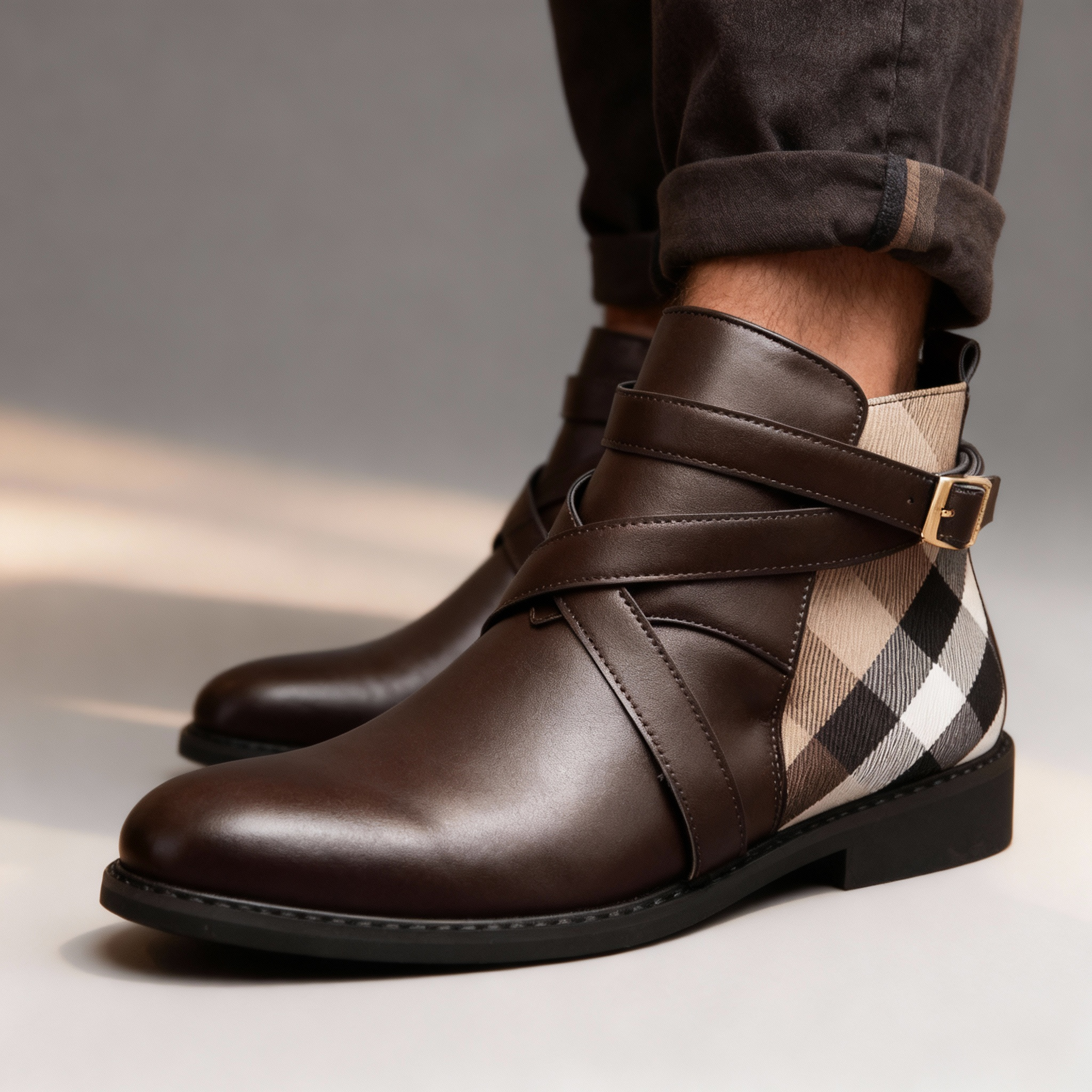 Harrington Crossover Buckle Chelsea Boots