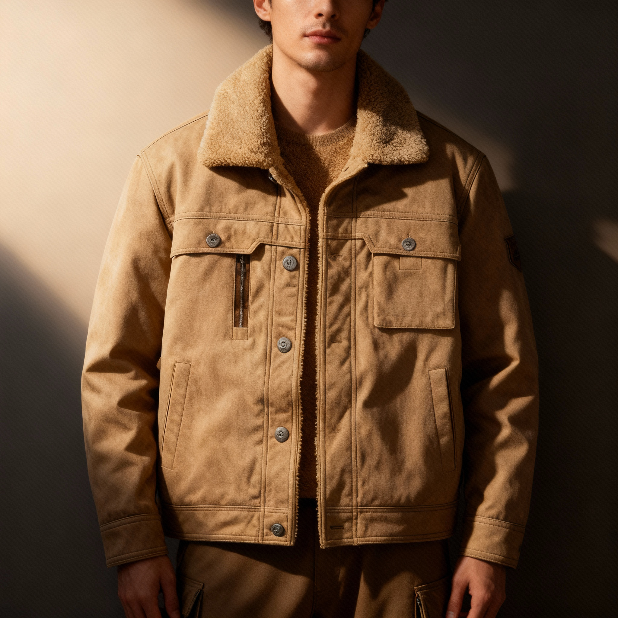 Hudson Fleece-Lined Suede Jacket