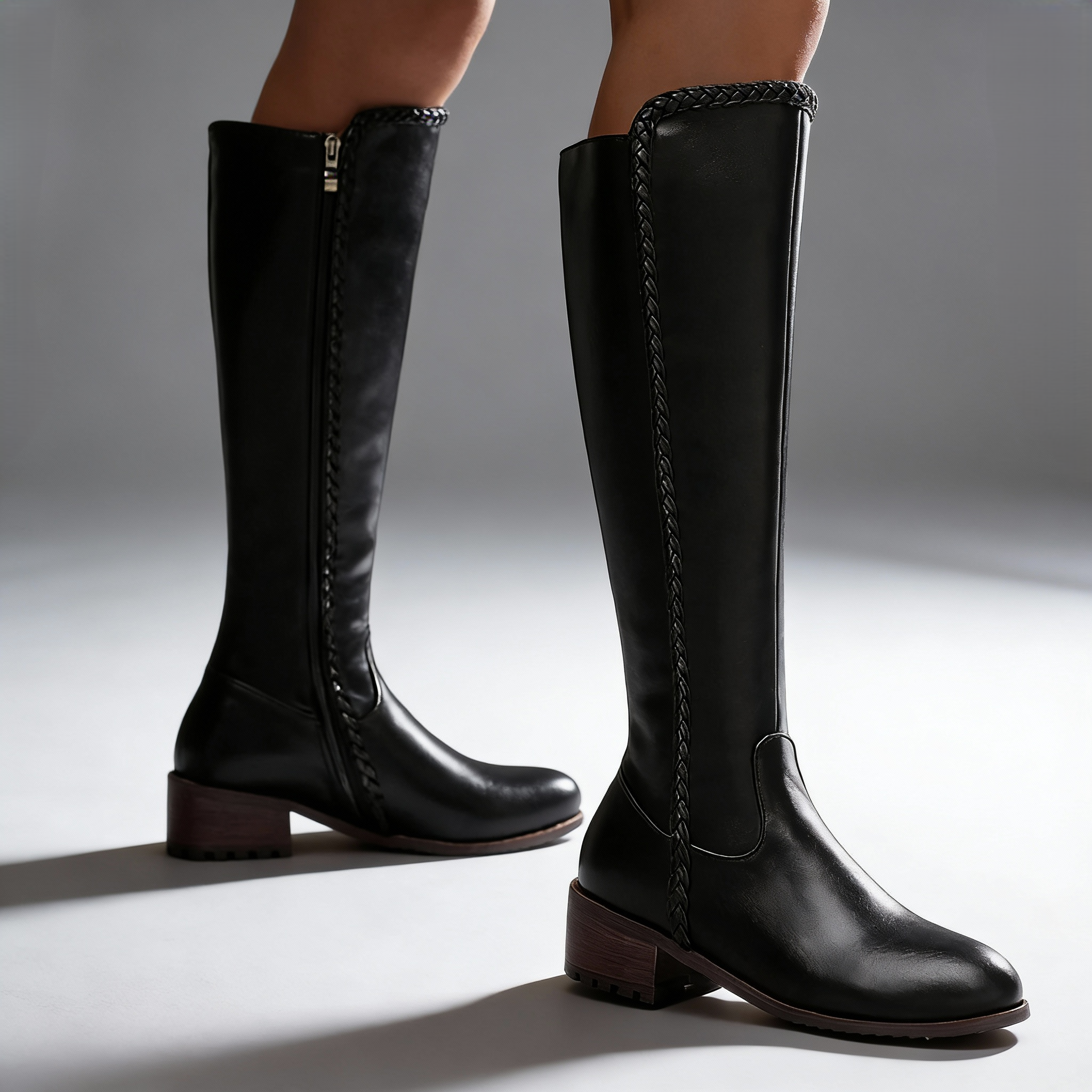 Elora Knee-High Leather Riding Boots