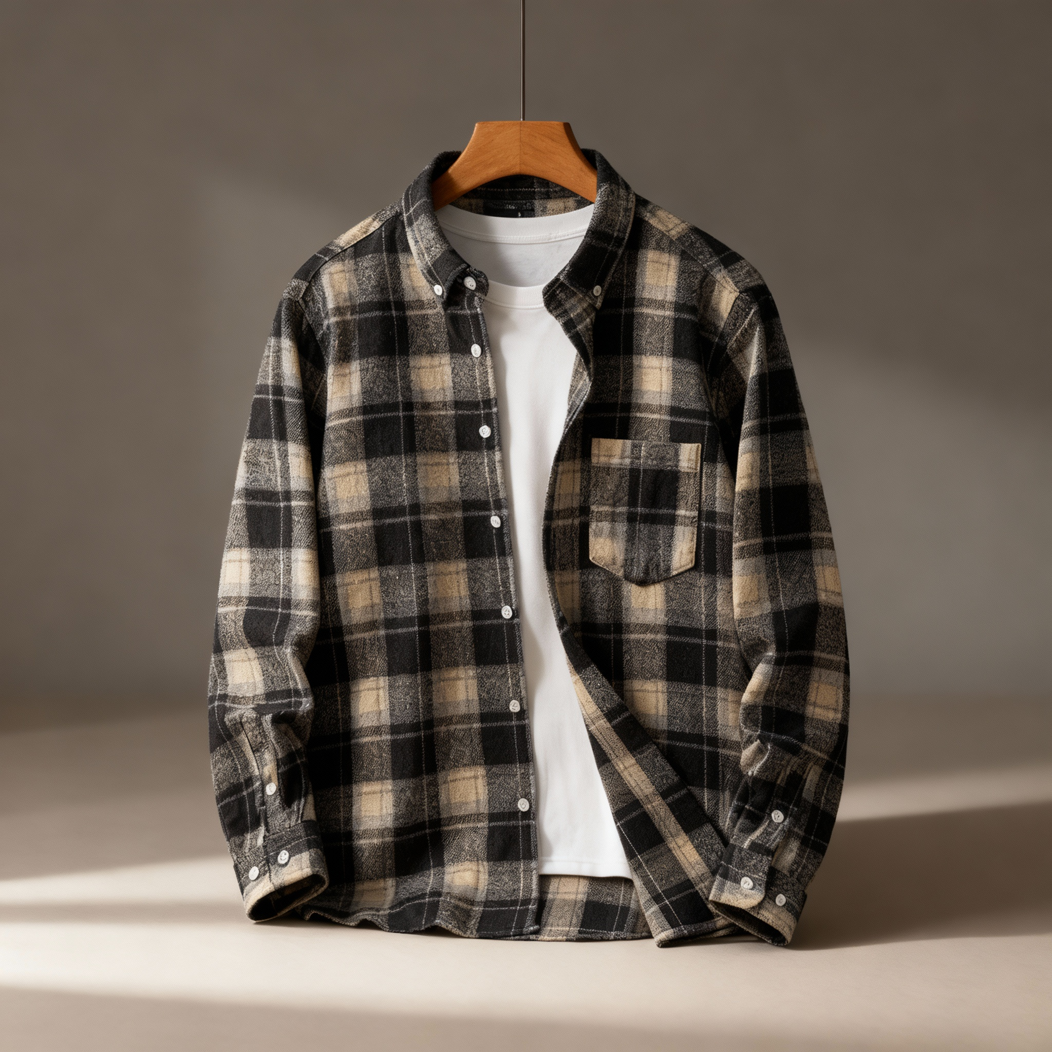 Ashford Plaid Flannel Button-Down Shirt