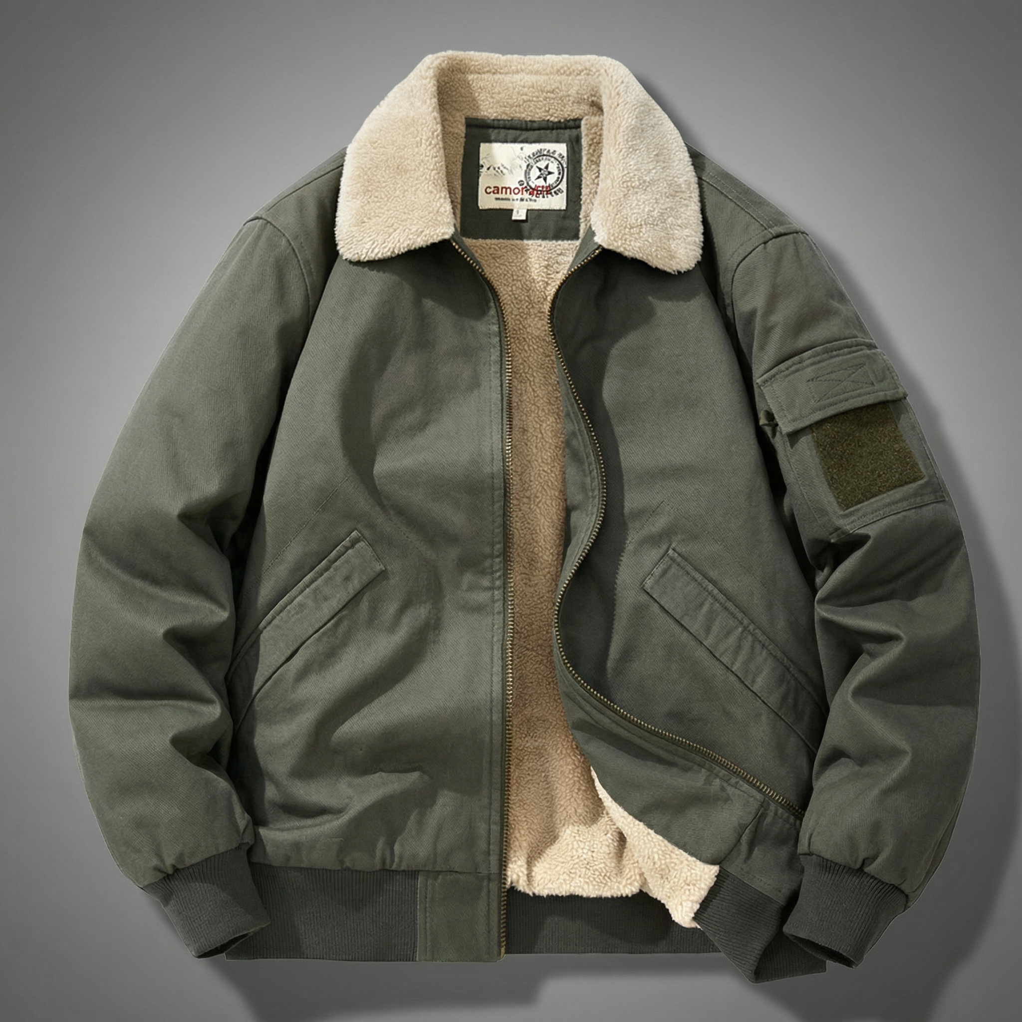 Callum Fleece Lined Bomber Jacket