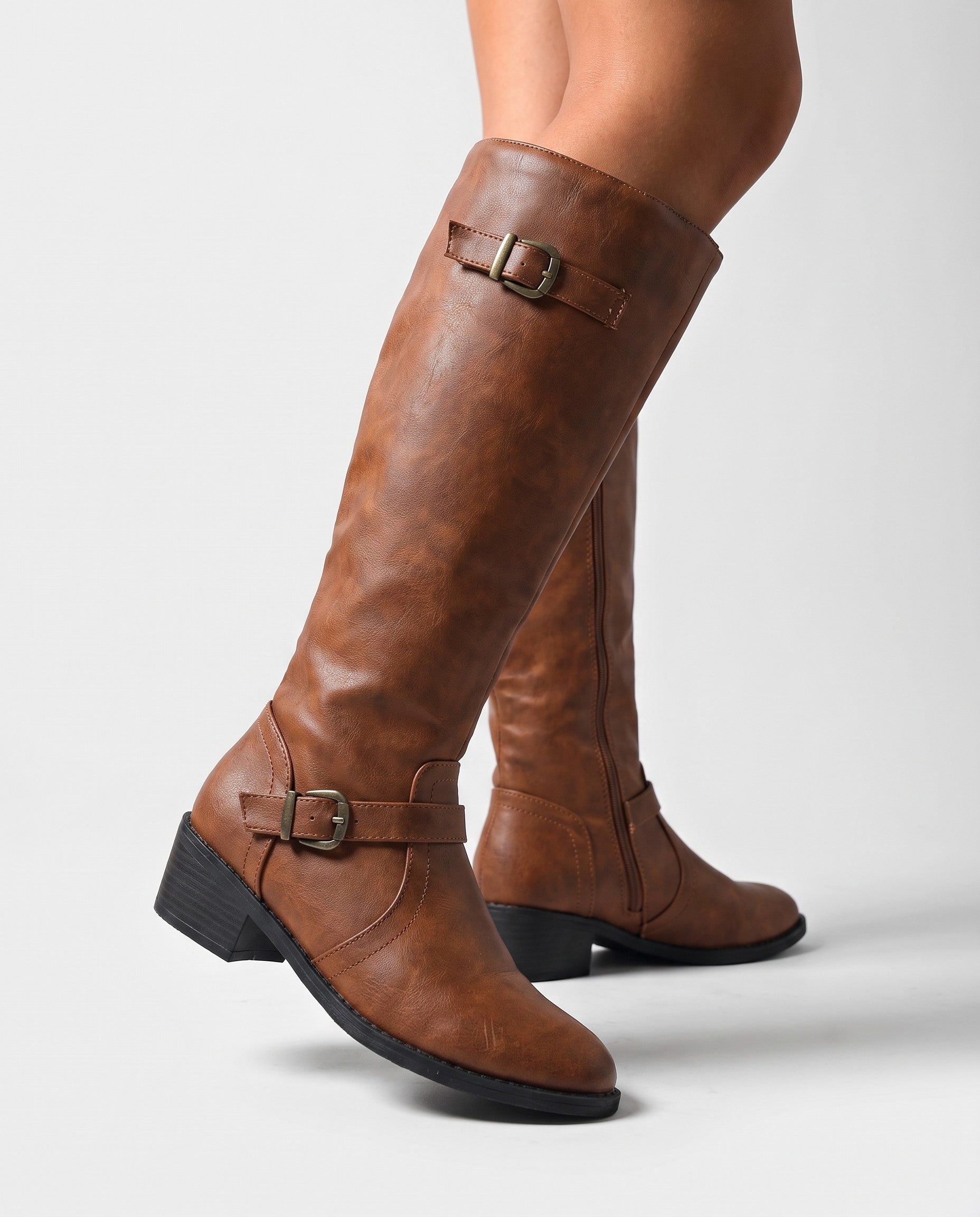 Cassian Knee-High Buckle Boots