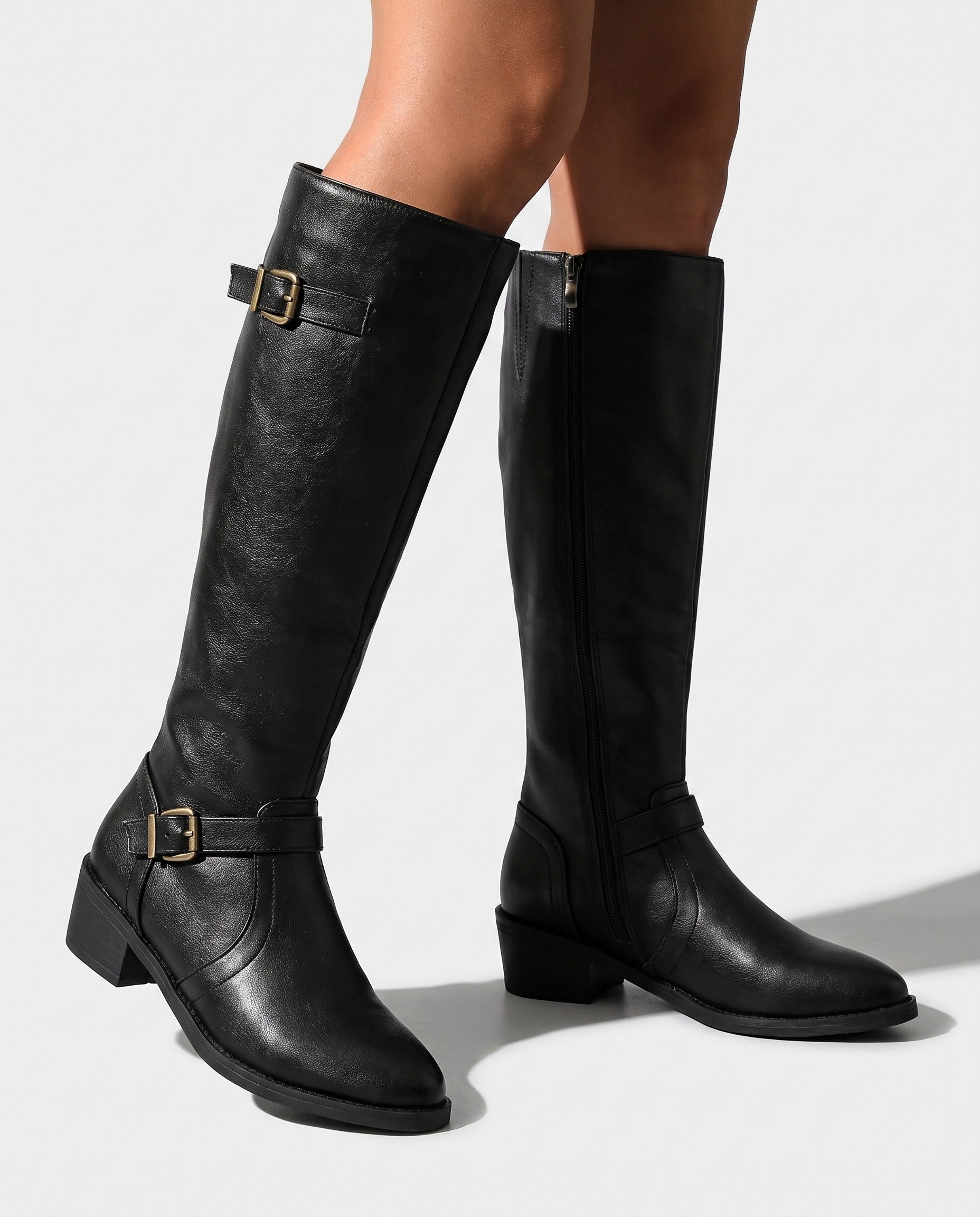 Cassian Knee-High Buckle Boots