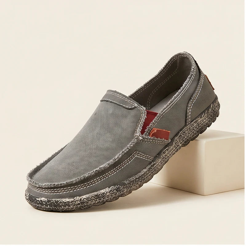 Gray Beckett Canvas Slip-On Loafers product photo