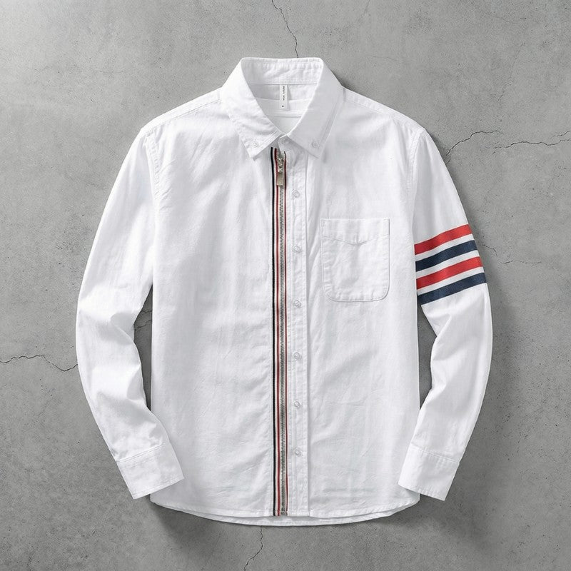 Ashford Cotton Zip-Front Shirt
