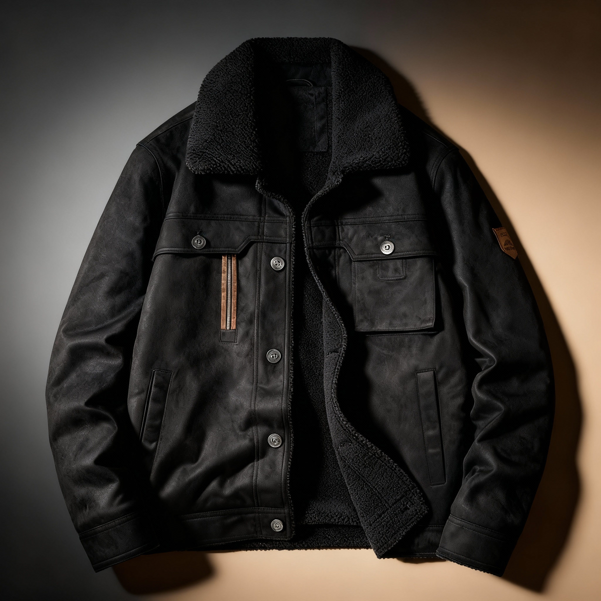 Hudson Fleece-Lined Suede Jacket