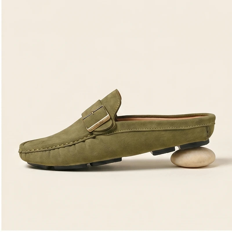 Green Corbeau Genuine Leather Slip-On Loafers product photo - 2