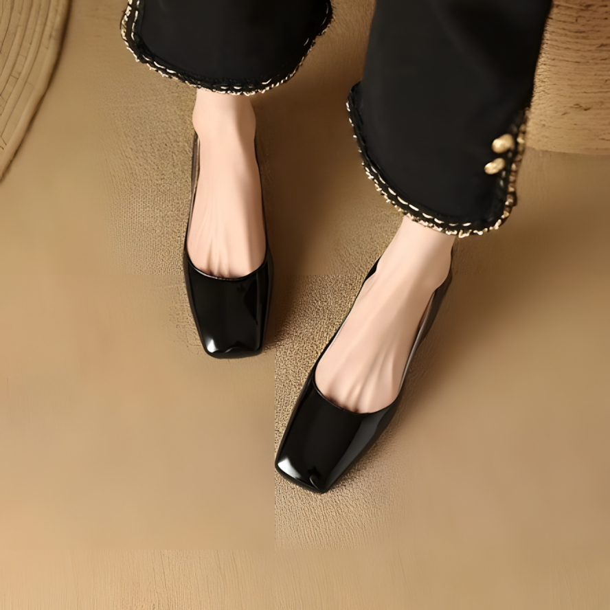Roma Leather Block Heels