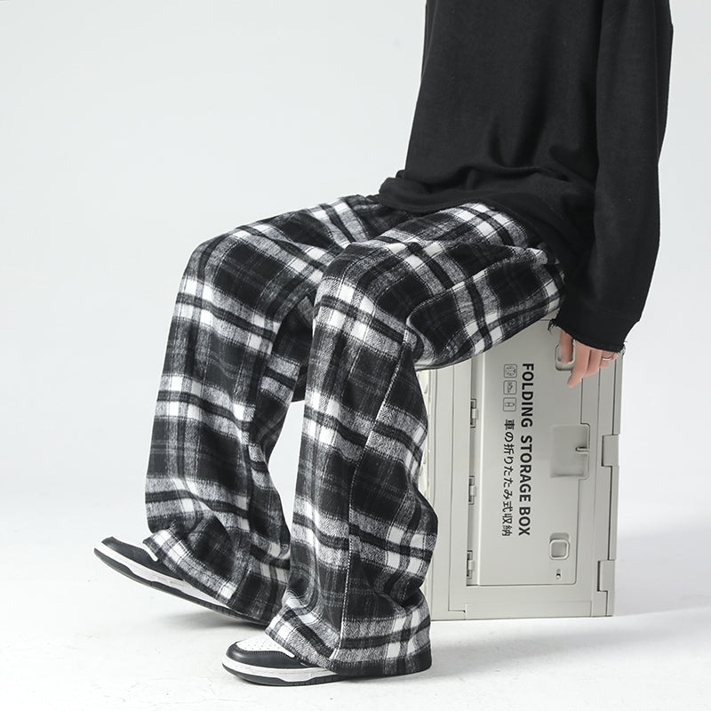 RELAXED PLAID PANTS