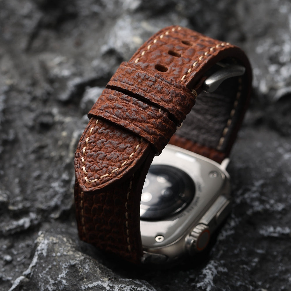 SHARKSKIN LEATHER APPLE WATCH BAND