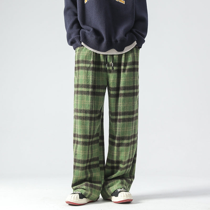 RELAXED PLAID PANTS