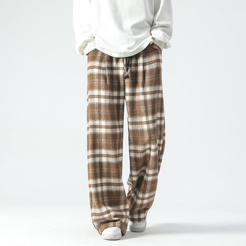 RELAXED PLAID PANTS