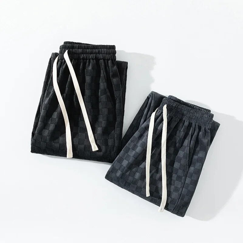 SELECT CHECKERED CORDUROY SWEATPANTS