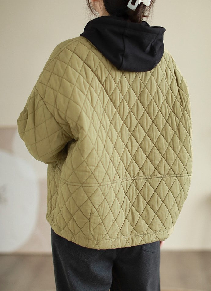 DIAMOND WAVE QUILTED HOODIE