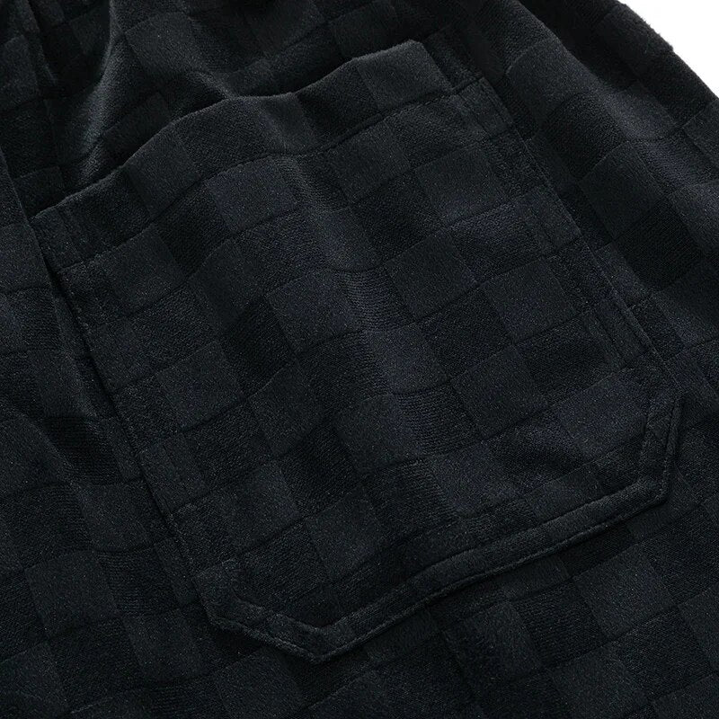 SELECT CHECKERED CORDUROY SWEATPANTS