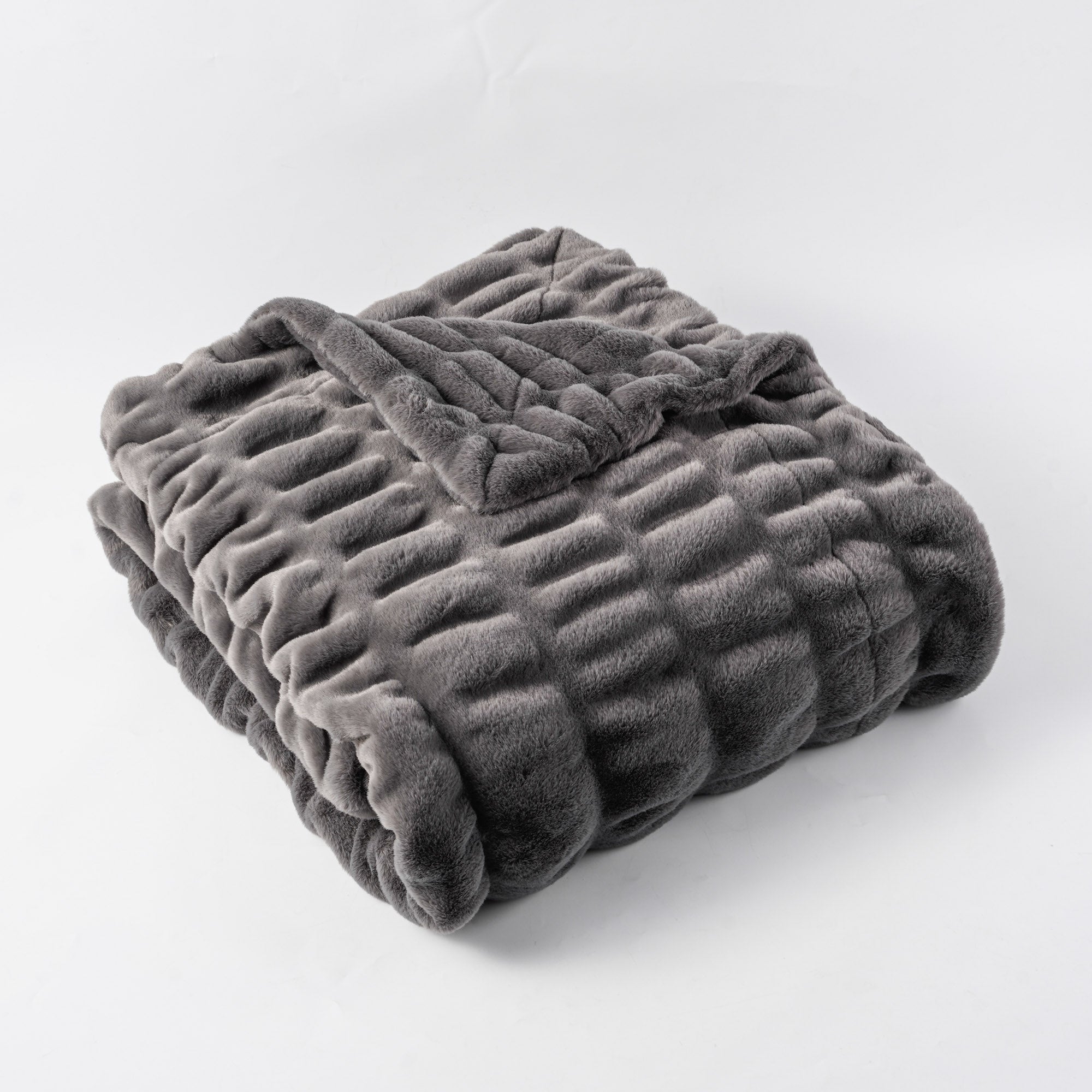 SOFT LUXE RABBIT FUR THROW BLANKET