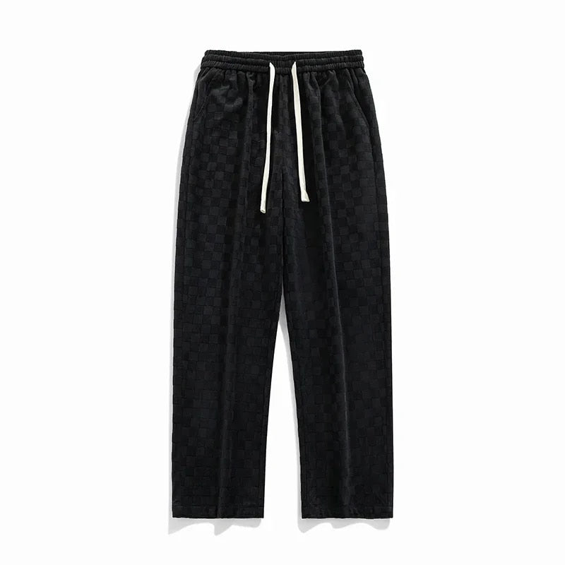 SELECT CHECKERED CORDUROY SWEATPANTS