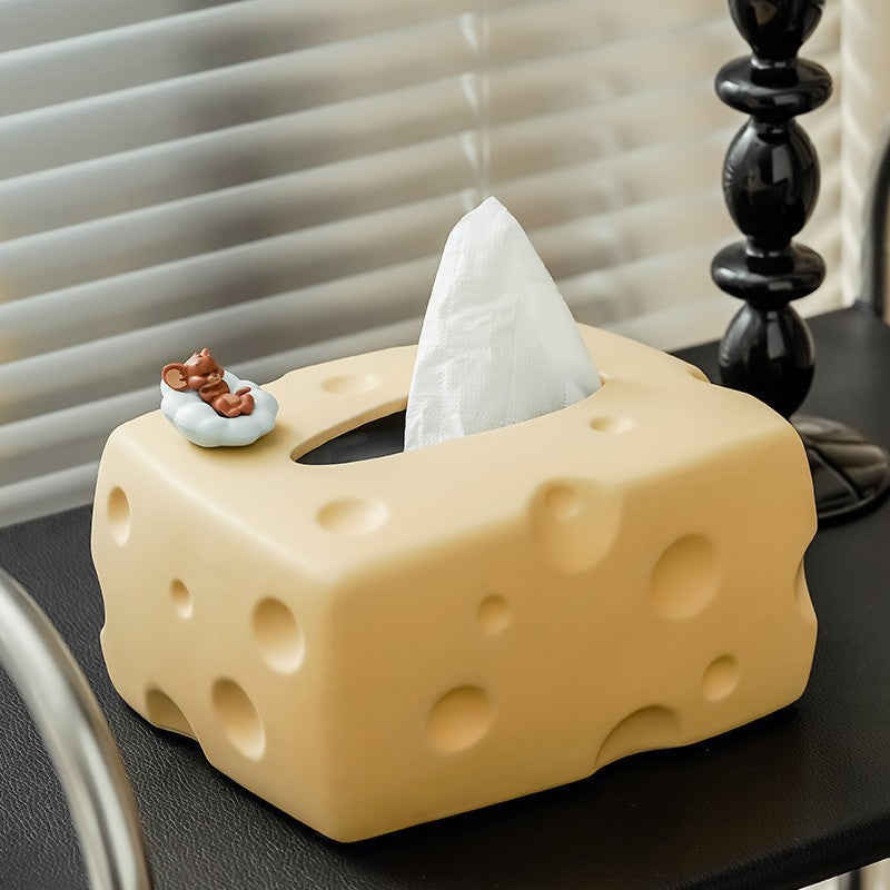 CHEESE CUBE TISSUE BOX