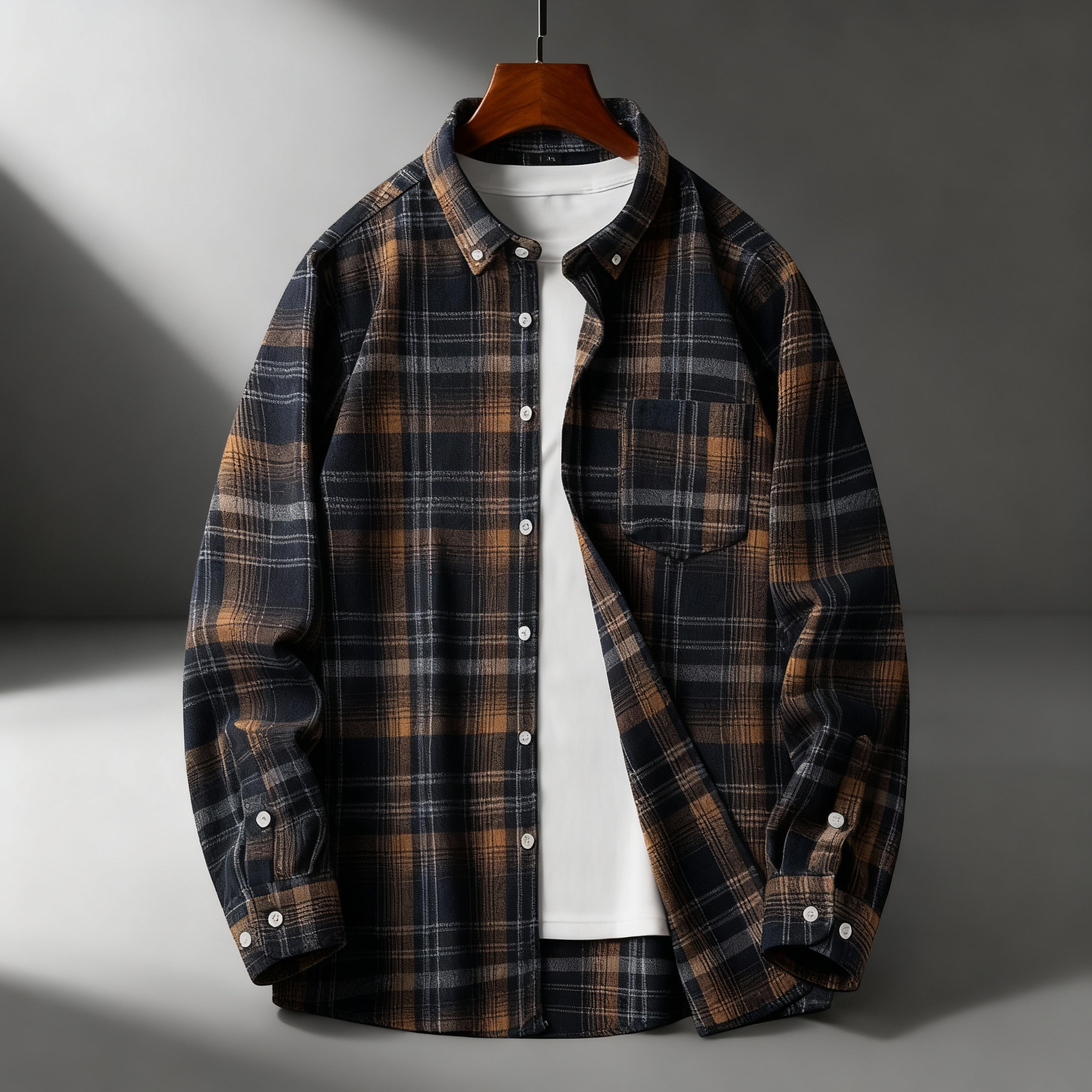 Ashford Plaid Flannel Button-Down Shirt