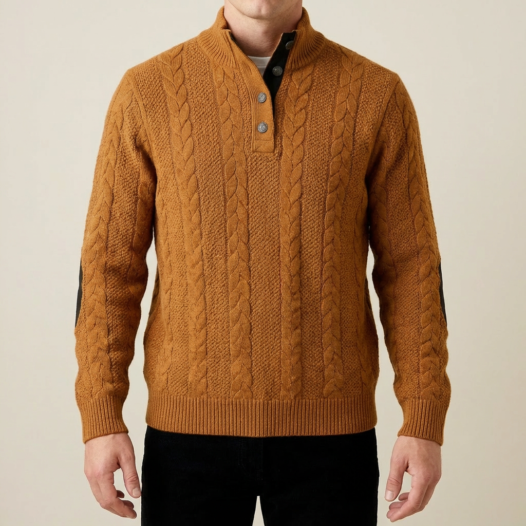 Callum Cable Knit Pullover Sweater
