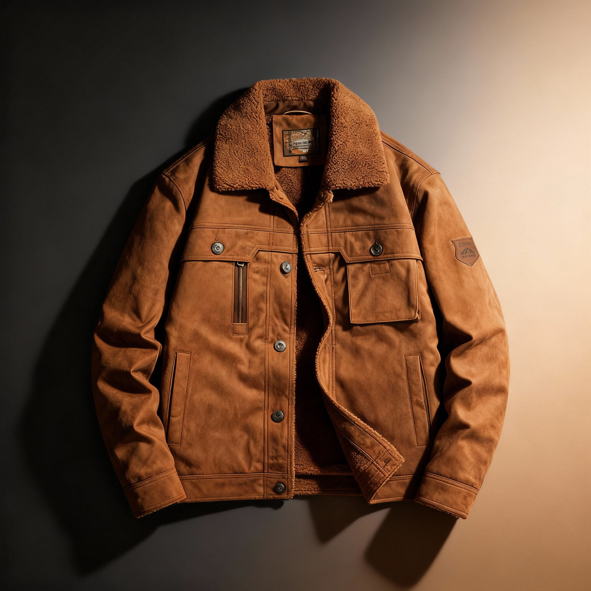 Hudson Fleece-Lined Suede Jacket