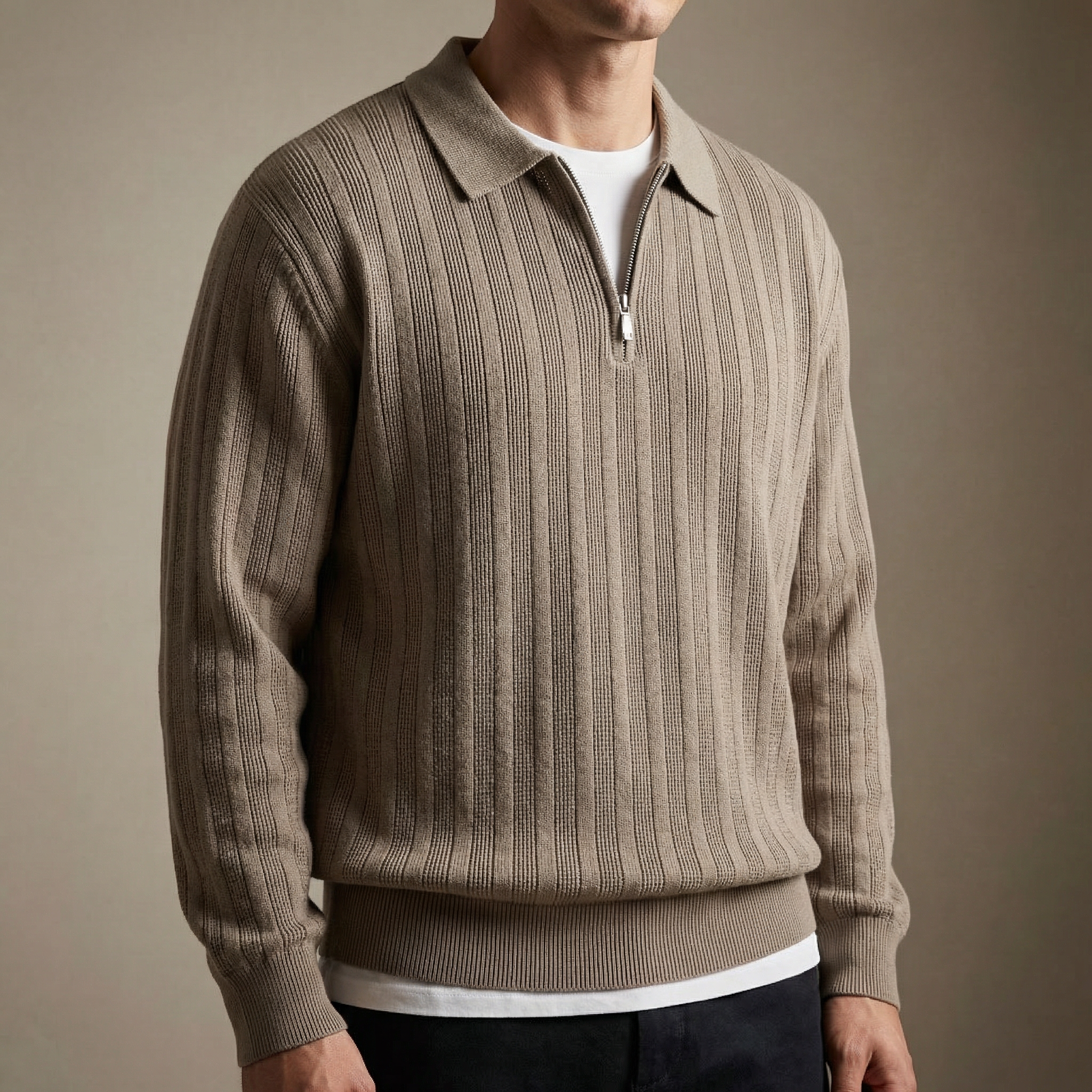 Evan Knit Quarter-Zip Sweater