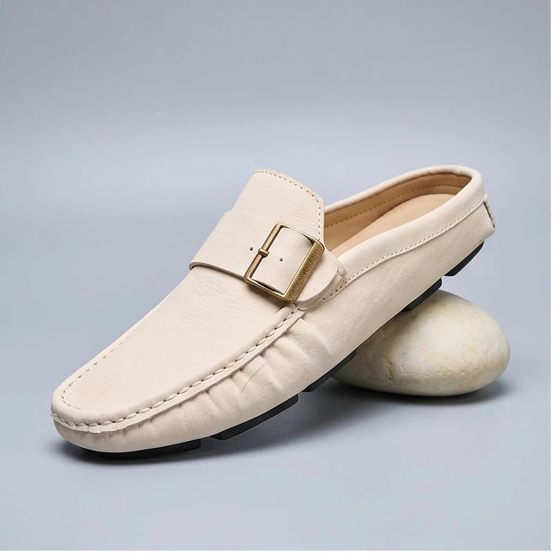 White Corbeau Genuine Leather Slip-On Loafers product photo