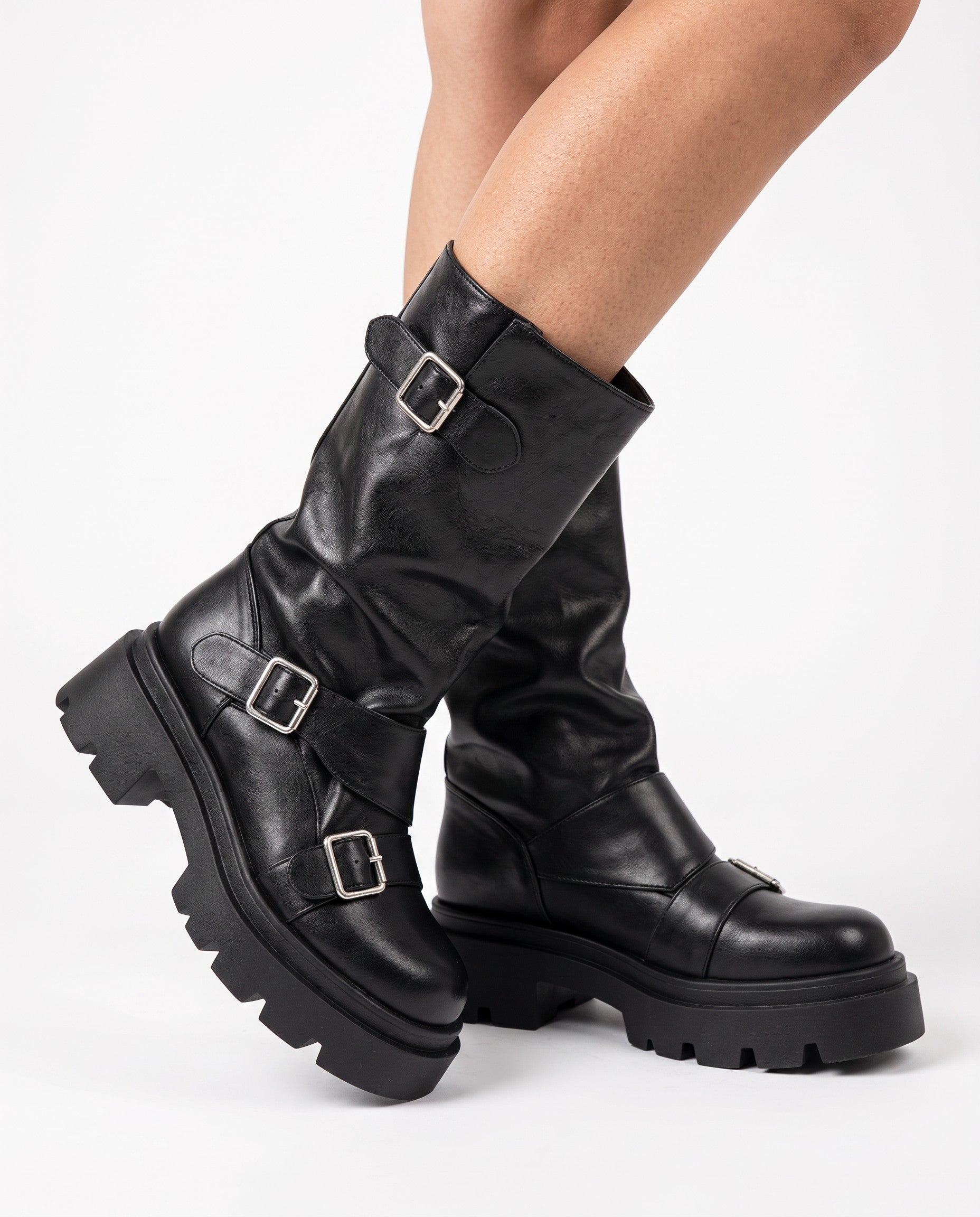 Harlow Platform Mid-Calf Boots
