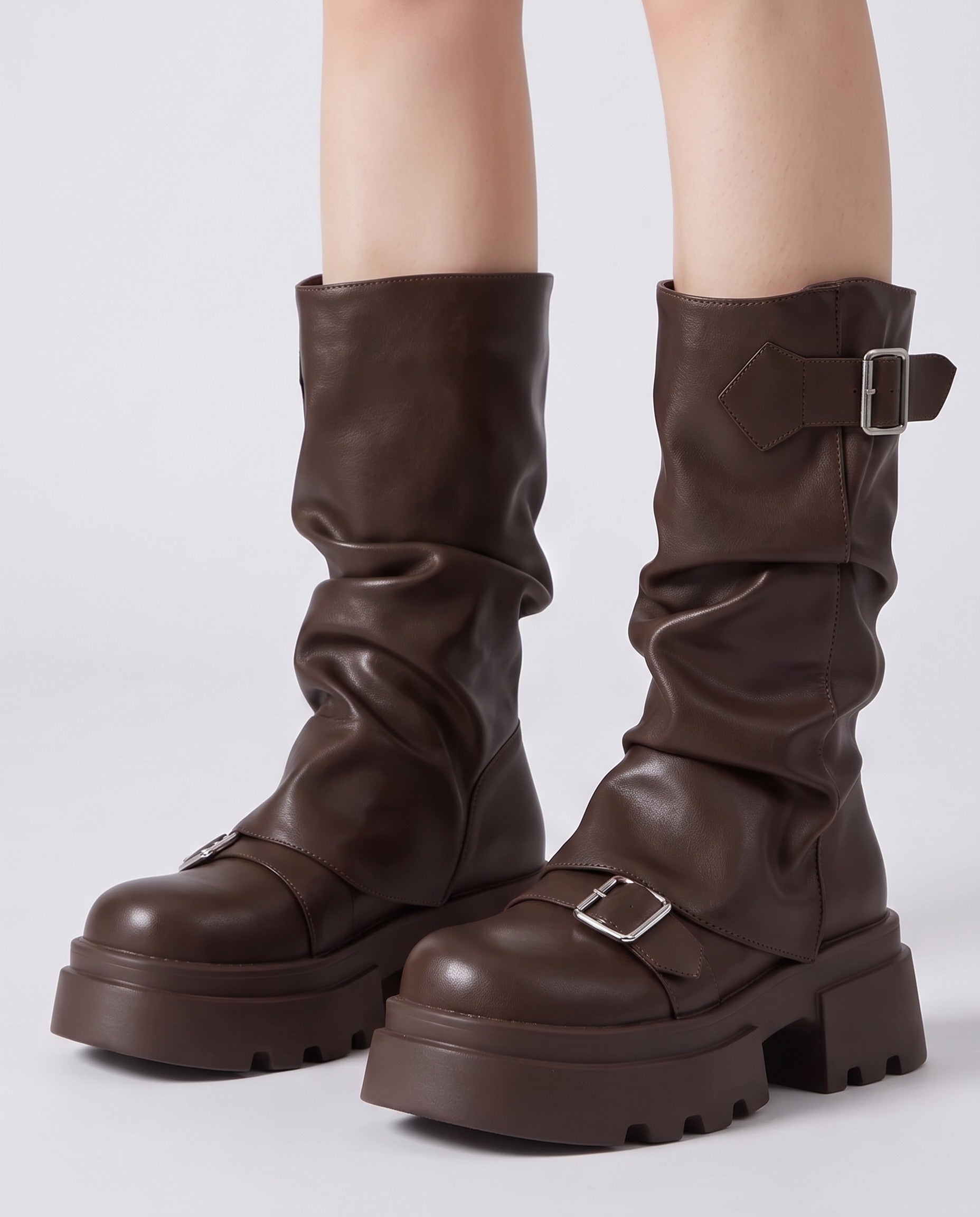 Harlow Platform Mid-Calf Boots