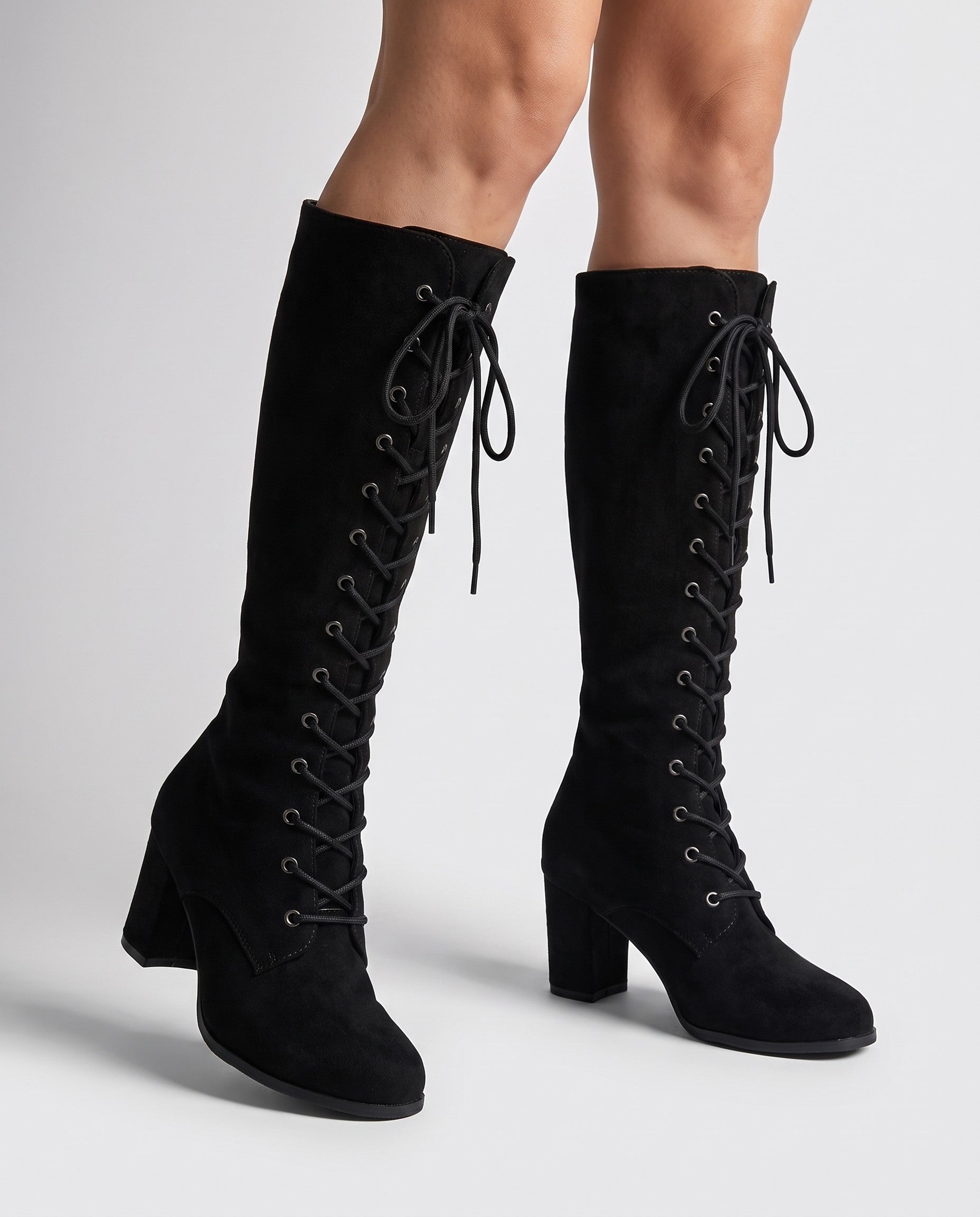 Harrow Lace-Up Knee-High Boots