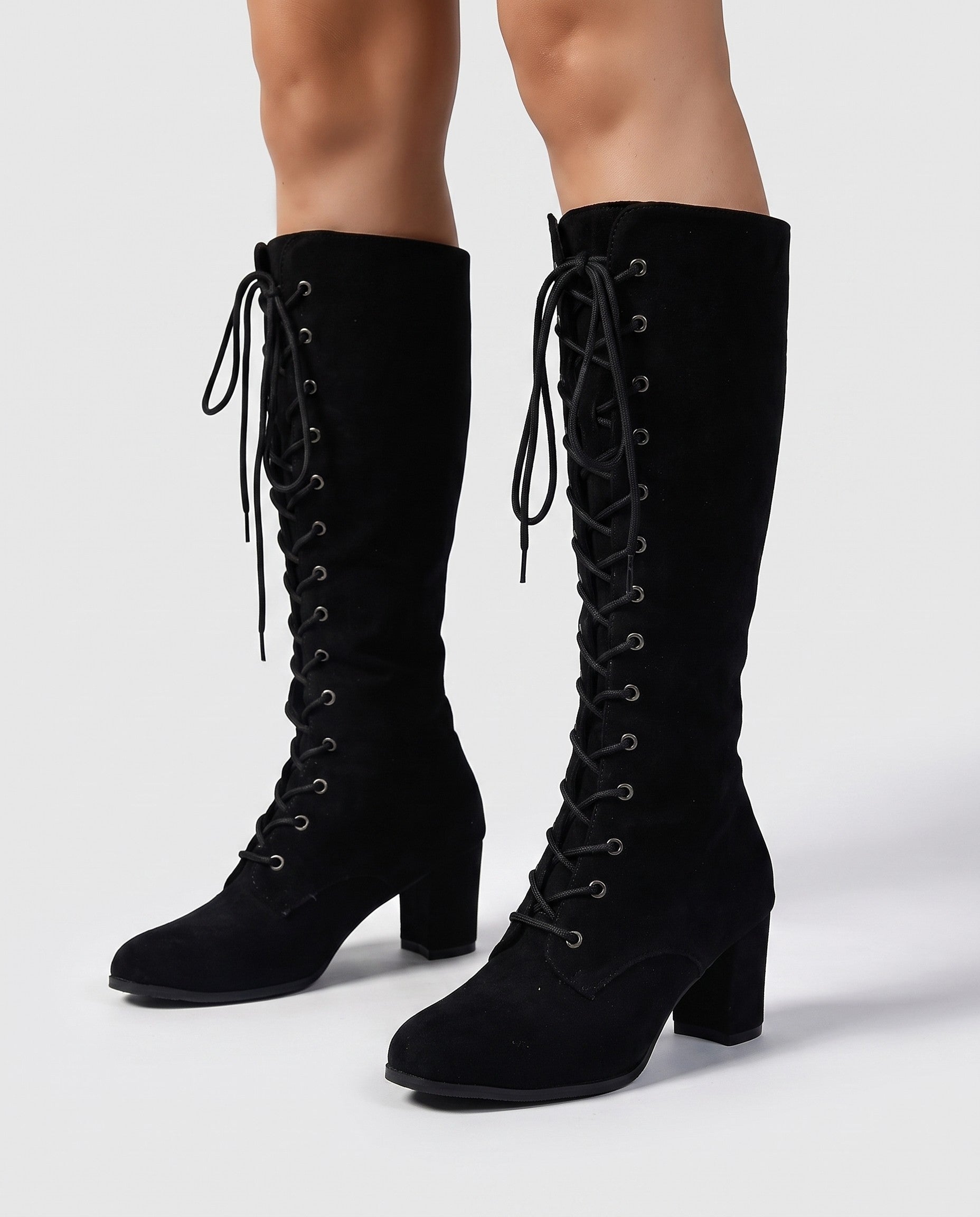 Harrow Lace-Up Knee-High Boots