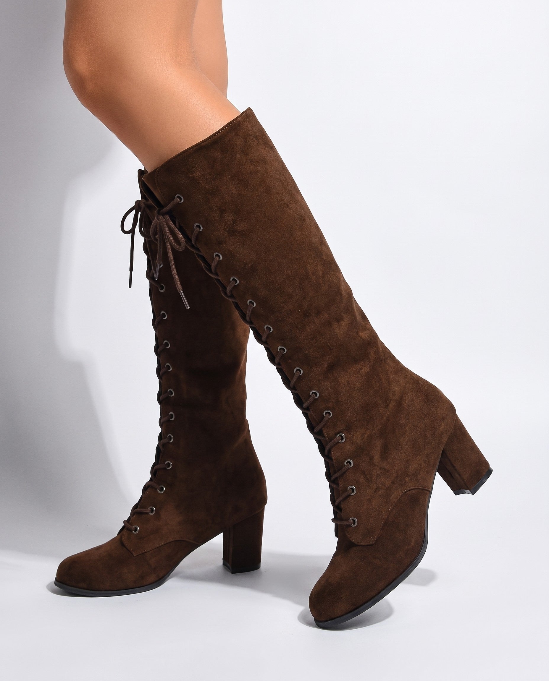Harrow Lace-Up Knee-High Boots