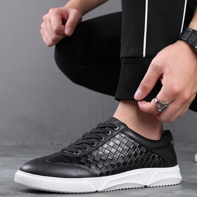 Roen Woven Leather Sneakers
