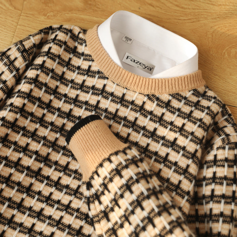 JACQUARD PURE WOOL SWEATER