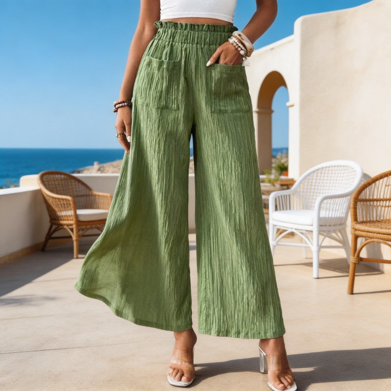 Solane Linen Wide-Leg Pants