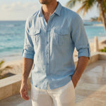 Ashford Linen Blend Button-Up Shirt