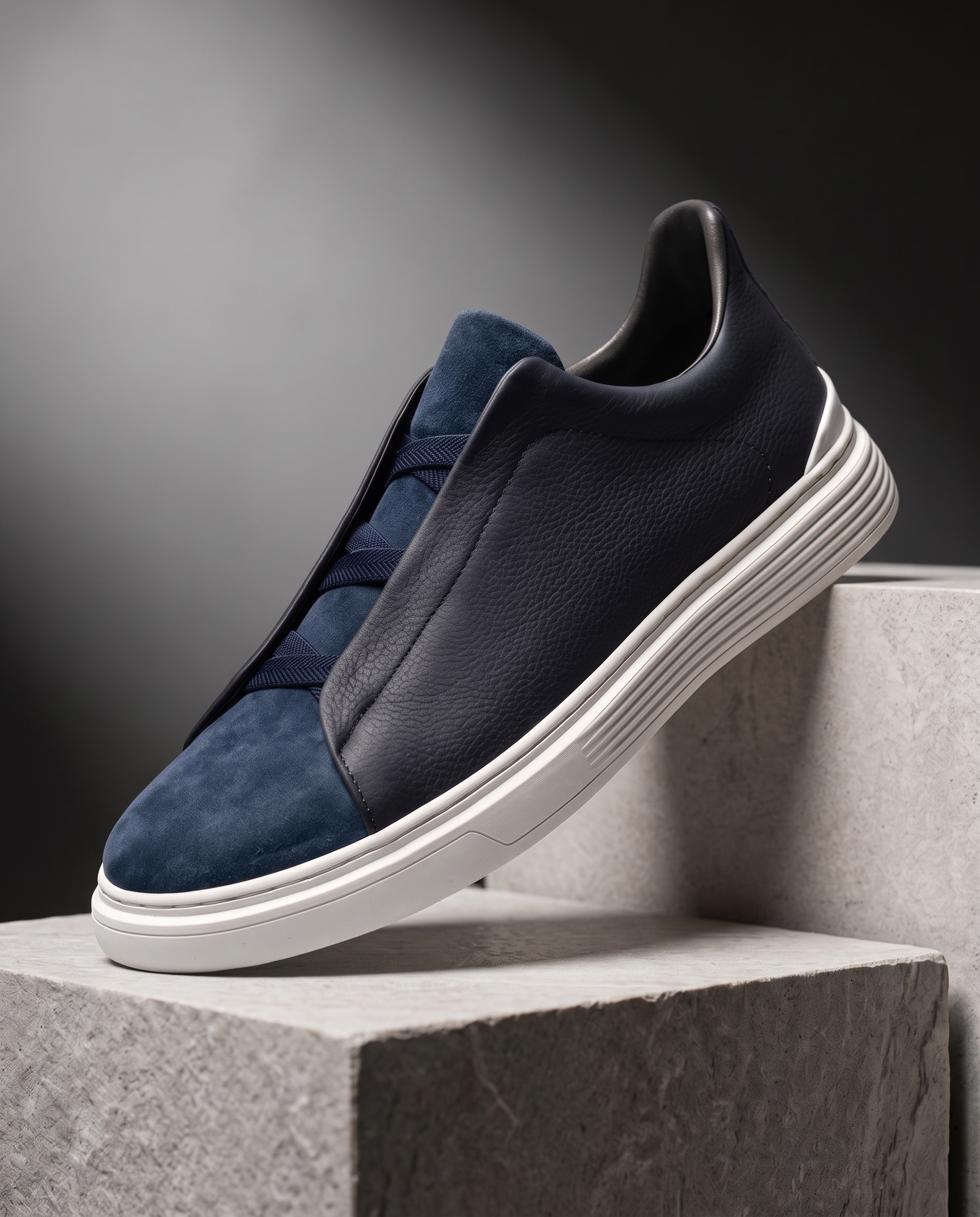 Reese Suede Leather Slip-On Sneakers