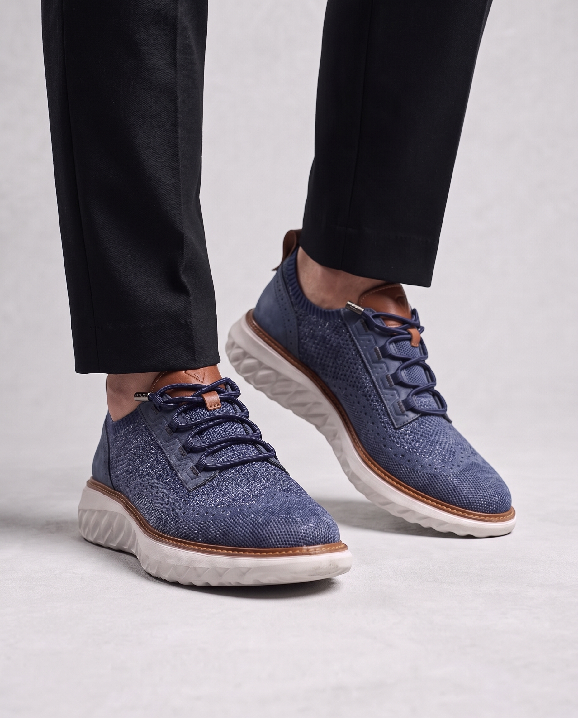 Oxford Knit Brogue Sneakers