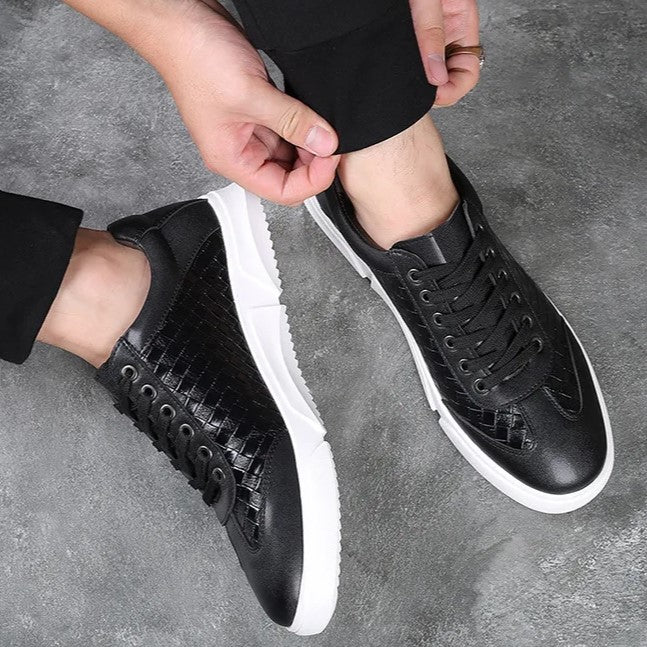 Roen Woven Leather Sneakers
