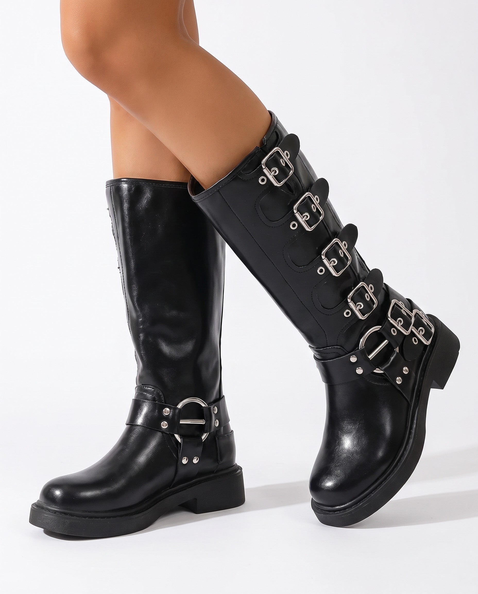 Valkyrie Knee-High Buckle Boots