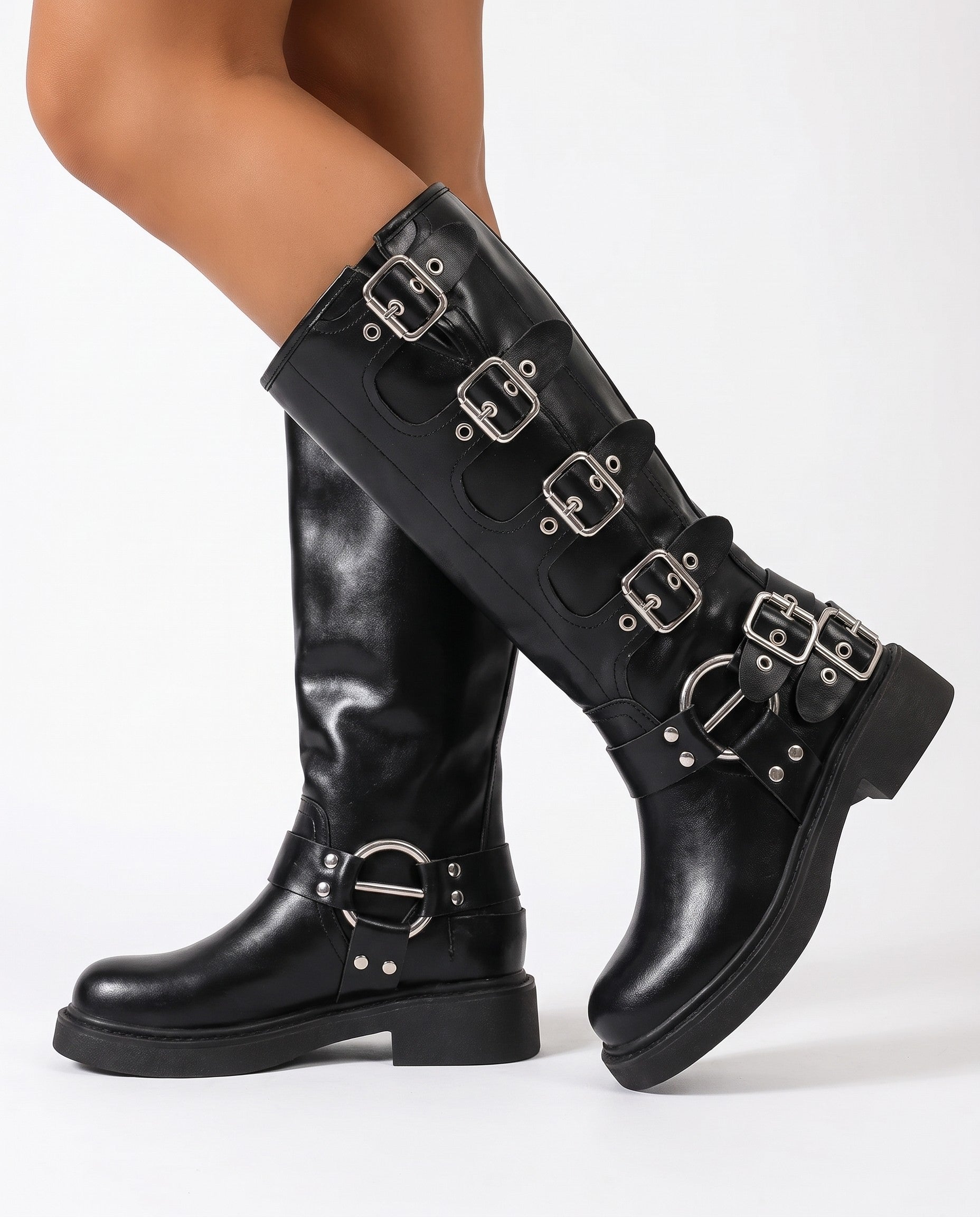 Valkyrie Knee-High Buckle Boots