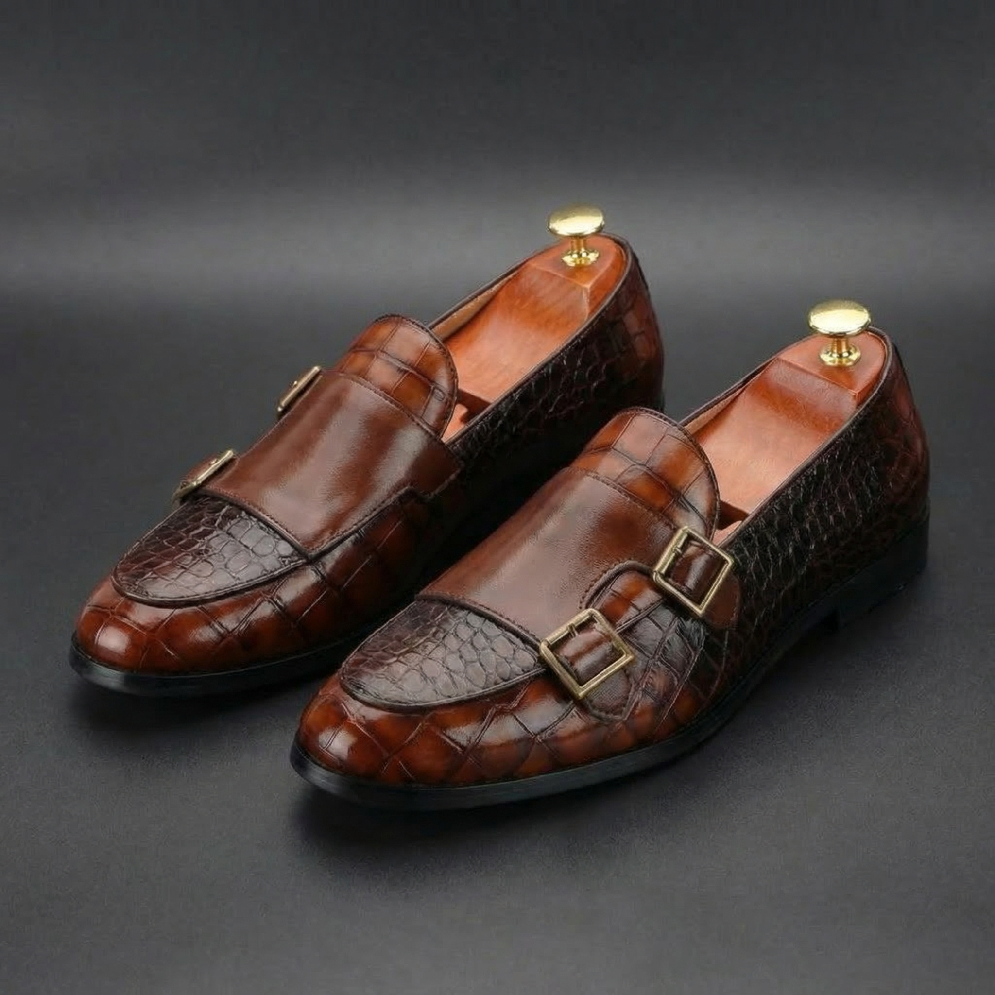 Whitman Double Monk Strap Loafers